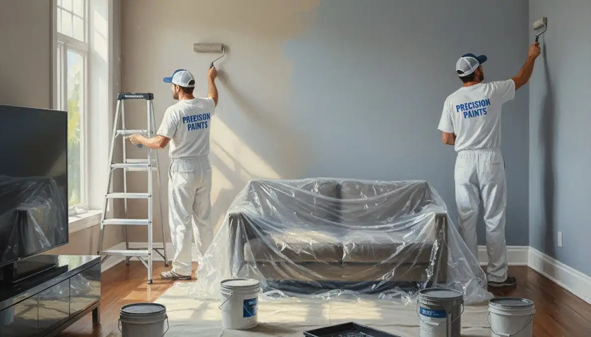 Interior house painting in Columbus, OH by Columbus Paint Pros for a local home interior